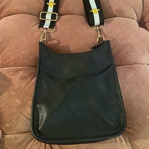 Ahdorned crossbody with 3 interchangeable fashion straps